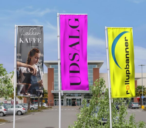 Maksimal synlighed: Sådan bruger du reklameflag med gennemtryk til events