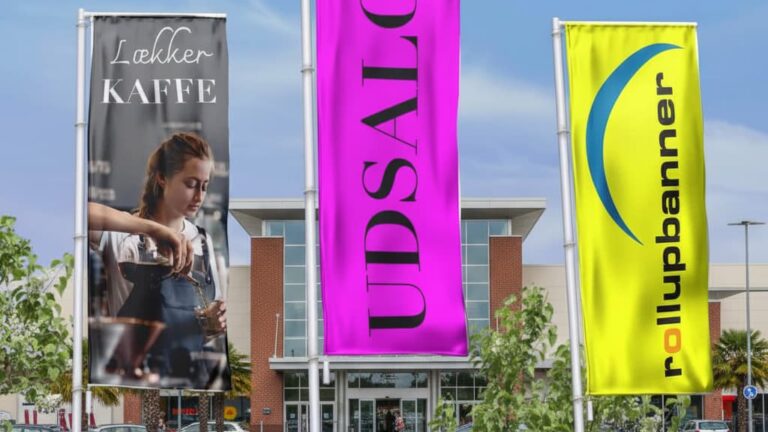 Maksimal synlighed: Sådan bruger du reklameflag med gennemtryk til events